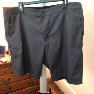 Dark gray tech fabric shorts